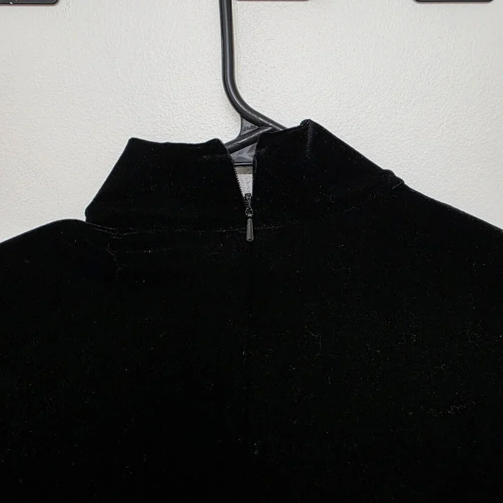 Linda Allard Ellen Tracy Women's Black Velvet Dress Size 4 - Picture 5 of 6